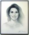 Shania Twain/Charcoal print framed