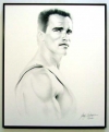 Arnold Schwarzenegger/Charcoal print framed