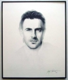 Kevin Costner/Charcoal print framed
