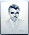 Cary Grant/Charcoal print framed