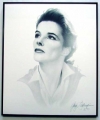 Catherine Hepburn/Charcoal print framed