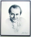 Jack Nicholson/Charcoal print framed