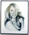 Mariah Carey/Charcoal print framed