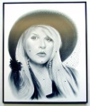 Stevie Nicks/Charcoal print framed
