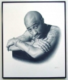 Tupac/Charcoal print framed