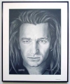 Bono/Charcoal print framed