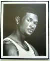 Usher/Charcoal print framed