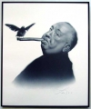 Alfred Hitchcock/Charcoal print framed