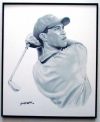 Tiger Woods/Charcoal print framed