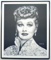 Lucille Ball/Charcoal print framed