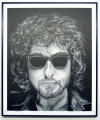 Bob Dylan/Charcoal print framed