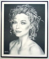 Michelle Pfeiffer/Charcoal print framed