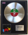 FOREIGNER/LTD EDITION CD PLATINUM DISC/AGENT PROVOCATEUR