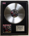IRON MAIDEN/LTD EDITION CD PLATINUM DISC/THE NUMBER OF THE BEAST