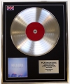 THE KILLERS/LTD EDITION CD PLATINUM DISC/HOT FUSS