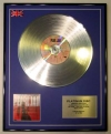 PEARL JAM/LTD EDITION CD PLATINUM DISC/TEN