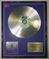 NIRVANA/LTD EDITION CD PLATINUM DISC/NEVERMIND