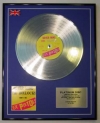 SEX PISTOLS/LTD EDITION CD PLATINUM DISC/RECORD/NEVER MIND THE BOLLOCKS