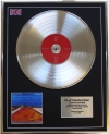 RED HOT CHILI PEPPERS/LTD EDITION CD PLATINUM DISC/RECORD/CALIFORNICATION