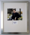 COLIN FIRTH/HANDSOME SHOT ON PARK BENCH DRINKING WINE/SIGNED PHOTO/FRAMED/COA