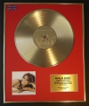 JANET JACKSON/LTD. EDITION CD GOLD DISC/RECORD/ALL FOR YOU