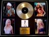 CHRISTINA AGUILERA/GIGANTIC CD GOLD DISC & PHOTO DISPLAY/LTD EDITION/COA/STRIPPED