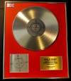 MEGADETH/LTD. EDITION CD GOLD DISC/RECORD/