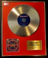 MEGADETH/LTD. EDITION CD GOLD DISC/RECORD/