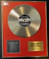 CREED/LTD. EDITION CD GOLD DISC/RECORD/