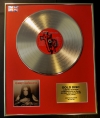 OZZY OSBOURNE/LTD. EDITION CD GOLD DISC/RECORD/