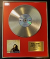 BRUCE DICKINSON/LTD. EDITION CD GOLD DISC/RECORD/