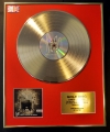 KORN/LTD. EDITION CD GOLD DISC/RECORD/