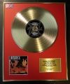 METALLICA/LTD. EDITION CD GOLD DISC/RECORD/