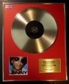 LENNY KRAVITZ/LTD. EDITION CD GOLD DISC/RECORD/