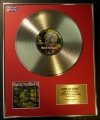 IRON MAIDEN/LTD. EDITION CD GOLD DISC/RECORD/