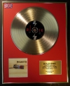 MEGADETH//LTD. EDITION CD GOLD DISC/RECORD/