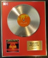 MEGADETH/LTD. EDITION CD GOLD DISC/RECORD/