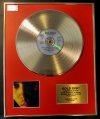 LENNY KRAVITZ/LTD. EDITION CD GOLD DISC/RECORD/