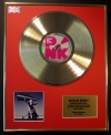 PINK/LTD. EDITION CD GOLD DISC/RECORD/COA/