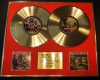 IRON MAIDEN/DOUBLE CD GOLD DISC DISPLAY/LTD. EDITION/COA/THE NUMBER OF THE BEAST & PIECE OF MIND
