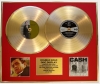 JOHNNY CASH/DOUBLE CD GOLD DISC DISPLAY/LTD. EDITION/COA/AT FOLSOM PRISON & UNCHAINED