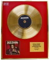ALESHA/LIMITED EDITION CD GOLD DISC/RECORD/COA/THE ENTERTAINER