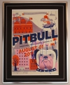 PITBULL/REPRODUCTION POSTER/ART/HAND SIGNED/FRAMED/COA