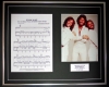 THE BEE GEES/SONG SHEET & PHOTO DISPLAY/LTD. EDITION/STAYIN' ALIVE