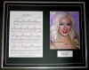 CHRISTINA AGUILERA/SONG SHEET & PHOTO DISPLAY/LTD. EDITION/BEAUTIFUL
