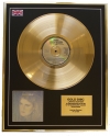 ALISON MOYET/LTD. EDITION CD GOLD DISC/RECORD/RAINDANCING