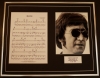 JOHN LENNON/SONG SHEET & PHOTO DISPLAY/LTD. EDITION/IMAGINE