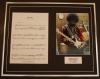 JIMI HENDRIX/SONG SHEET & PHOTO DISPLAY/LTD. EDITION/HEY JOE
