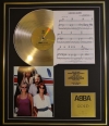 ABBA/CD GOLD DISC, SONG SHEET & PHOTO DISPLAY/ALBUM GOLD/SONGSHEET DANCING QUEEN