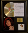 BARBRA STREISAND/CD GOLD DISC, SONG SHEET & PHOTO/ALBUM GUILTY/SONG SHEET WOMAN IN LOVE